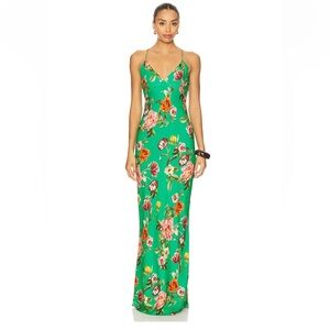 NWT! Alice + Olivia Loma Maxi Dress in Hamptons Floral open back. Women’s 6